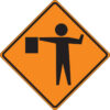 48" x 48" Flagger Symbol Sign
