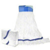 Large White Cotton Blend Loop-End Mop