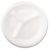 9" 3-Compartment Foam Plates