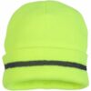 High Visibility Knit Cap with Reflective Stripe